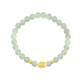 New Chinese Style Gold Ingot Transfer Bead Bracelet – 18K Gold Plated "Zhuan Yun Zhu" Lucky Charm, High-End Niche Design Bracelet for Women