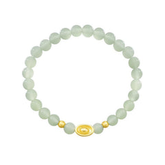 New Chinese Style Gold Ingot Transfer Bead Bracelet – 18K Gold Plated "Zhuan Yun Zhu" Lucky Charm, High-End Niche Design Bracelet for Women