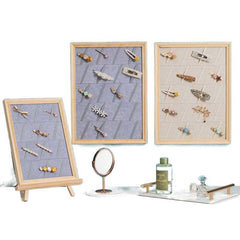 Wall-Mounted Jewelry & Hairpin Display Board - Multi-Functional Headwear Organizer Frame - Aesthetic Earring, Necklace, and Hair Accessory Storage Rack for Home Decor