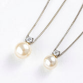 S999 Pure Sterling Silver Single Pearl Necklace – Minimalist High-End Solitaire Pendant, Light Luxury Clavicle Chain for Women
