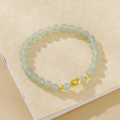 New Chinese Style Gold Ingot Transfer Bead Bracelet – 18K Gold Plated "Zhuan Yun Zhu" Lucky Charm, High-End Niche Design Bracelet for Women