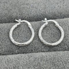 "Cross-Border" Twisted Texture Large Hoops - S925 Silver Needle High-End Circle Earrings - Personalized Minimalist Statement Jewelry