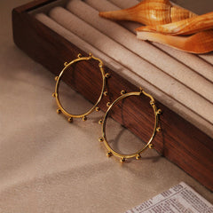 French Bean Irregular Stud Earrings - 18K Gold Plated Titanium Steel - Waterproof Niche Design Organic Earrings for Women