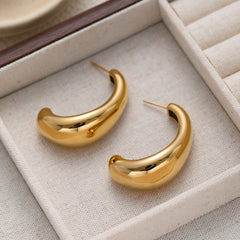 Minimalist Water Drop Pendant Necklace - Japanese & Korean "Ins" Style 18K Gold Plated Teardrop Necklace for Women