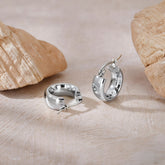 18K Gold Plated Thick Hoop Earrings - Tarnish-Free Chunky Gold Circles - Lightweight High-Polish Statement Hoops for Women