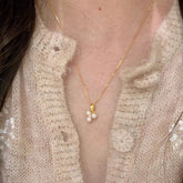 Korean Small Grape Pearl Pendant Necklace – 18K Gold Plated "Cluster" Pearl Clavicle Chain, Minimalist High-End Sweater Chain for Women