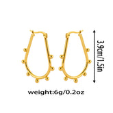 French Bean Irregular Stud Earrings - 18K Gold Plated Titanium Steel - Waterproof Niche Design Organic Earrings for Women