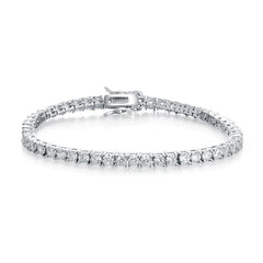 Classic 18K Gold Electroplated Zircon High-End Tennis Bracelet Full Of Diamonds Personalized Fashion Trend European And American Hip-Hop Style New