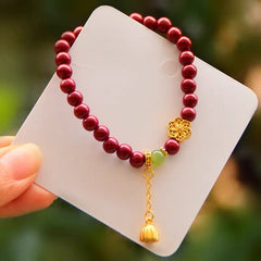 New Chinese Style Lotus Transfer Bead Bracelet – 18K Gold Plated National Trend Retro Flower Bracelet, Light Luxury Niche Hand Jewelry for Women