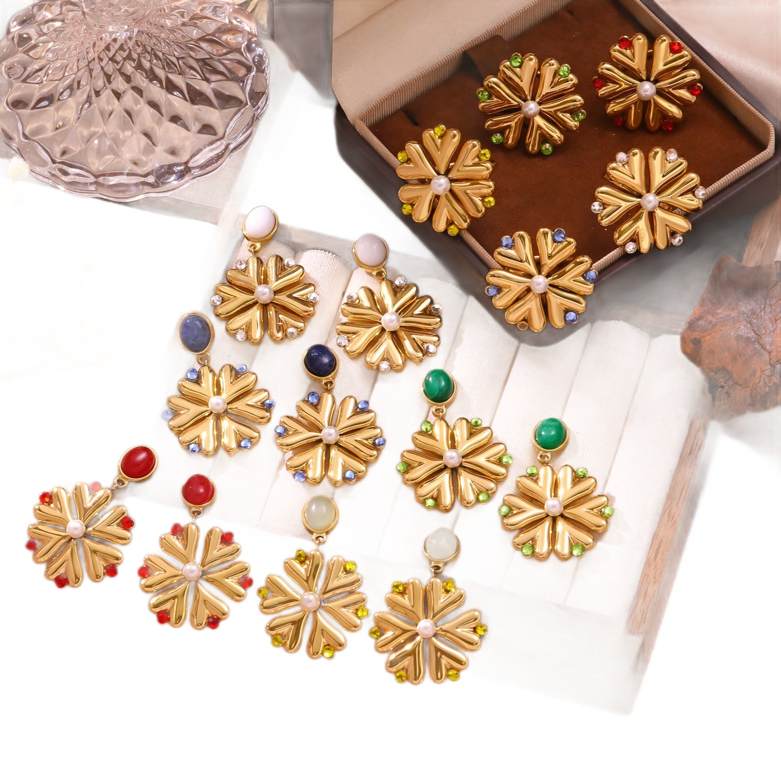 Pearl Firework Stud Earrings - S925 Silver Needle Japanese & Korean Style Micro-Encrusted Zircon Earrings - High-End Light Luxury Floral Jewelry