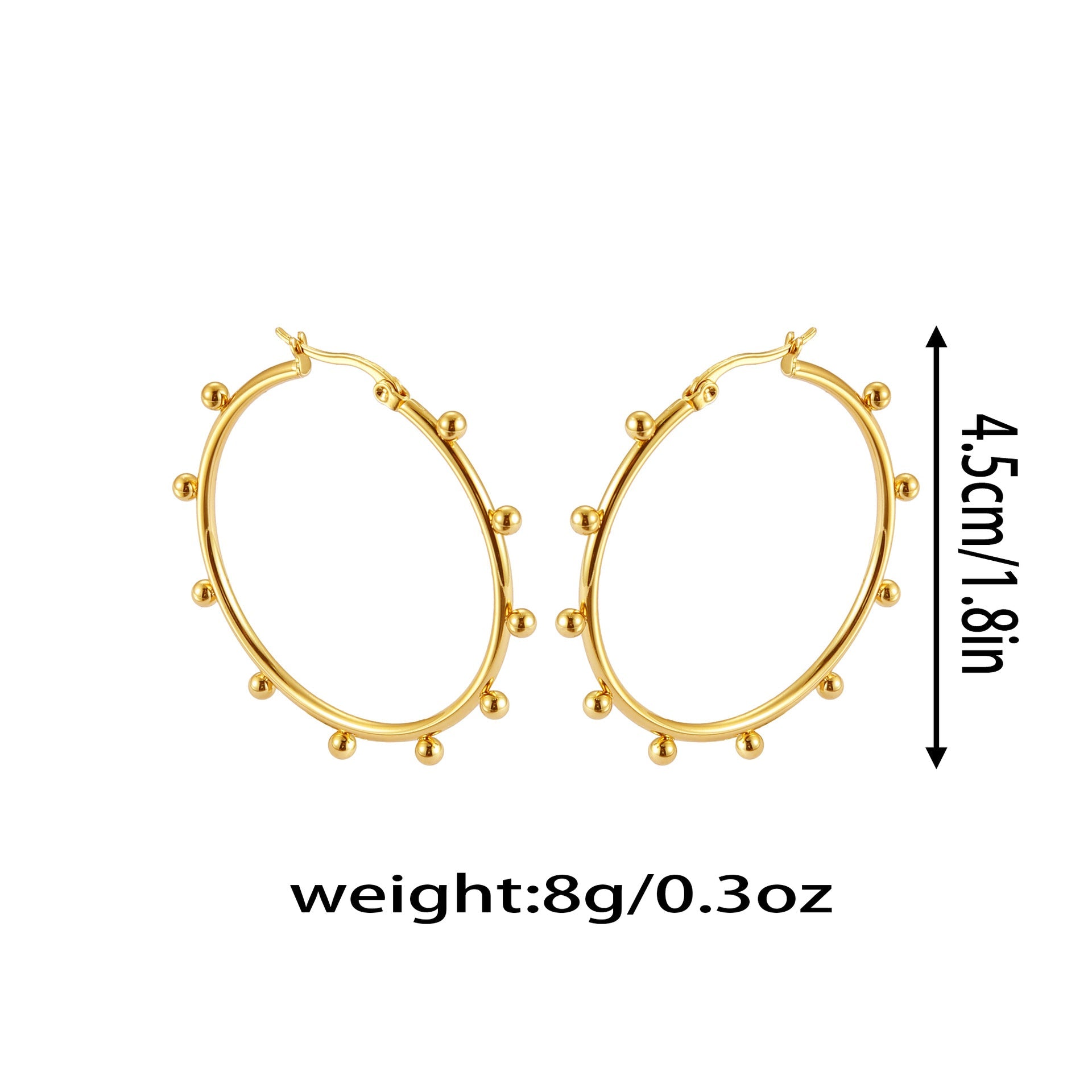 French Bean Irregular Stud Earrings - 18K Gold Plated Titanium Steel - Waterproof Niche Design Organic Earrings for Women