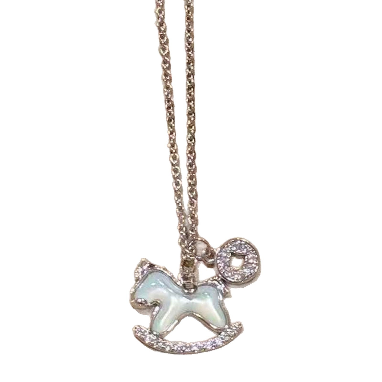 Natural Shell Pony Pendant Necklace – 18K Gold Plated Zodiac Horse Spirit Necklace, Meaningful Good Luck Jewelry Gift for Women