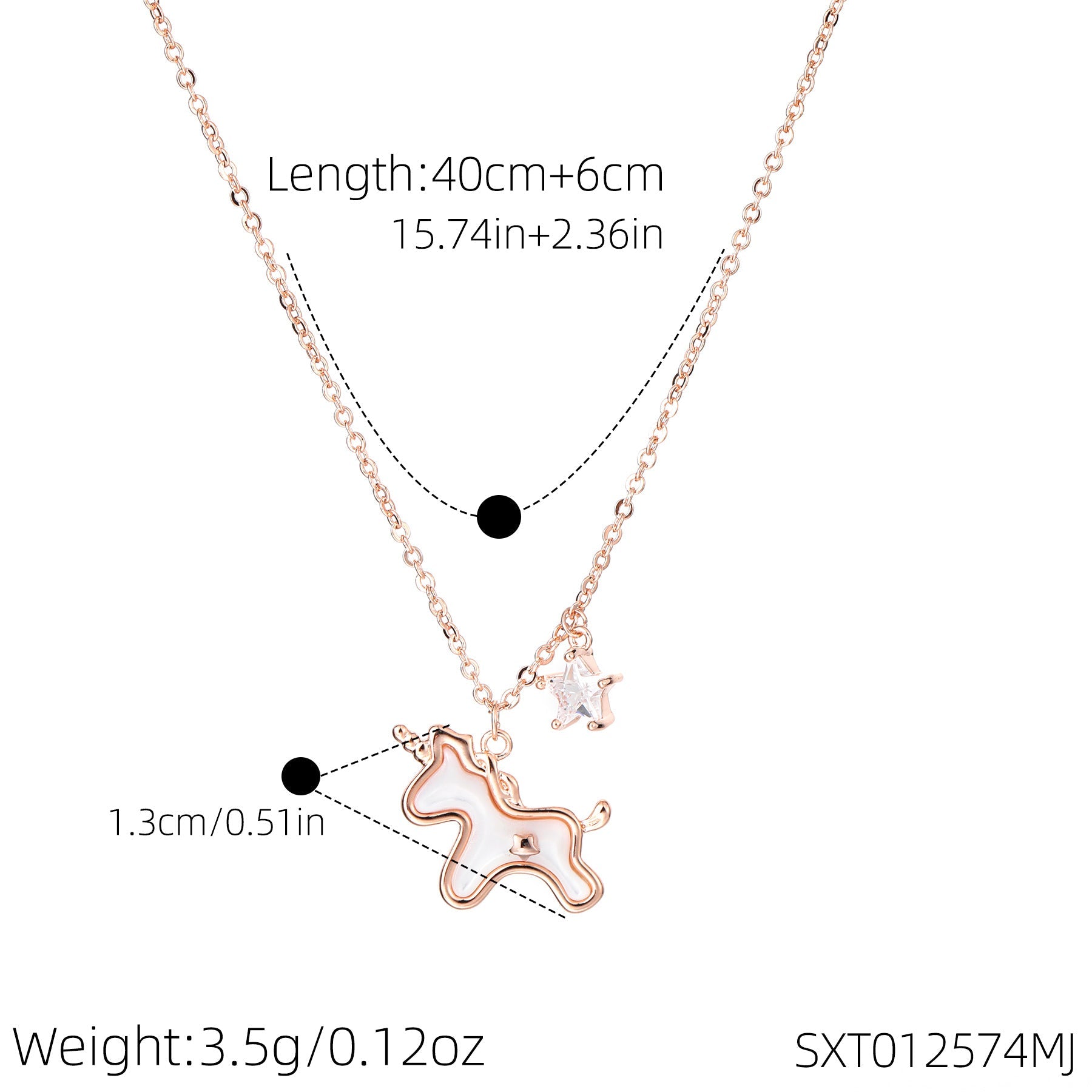 Natural Shell Pony Pendant Necklace – 18K Gold Plated Zodiac Horse Spirit Necklace, Meaningful Good Luck Jewelry Gift for Women