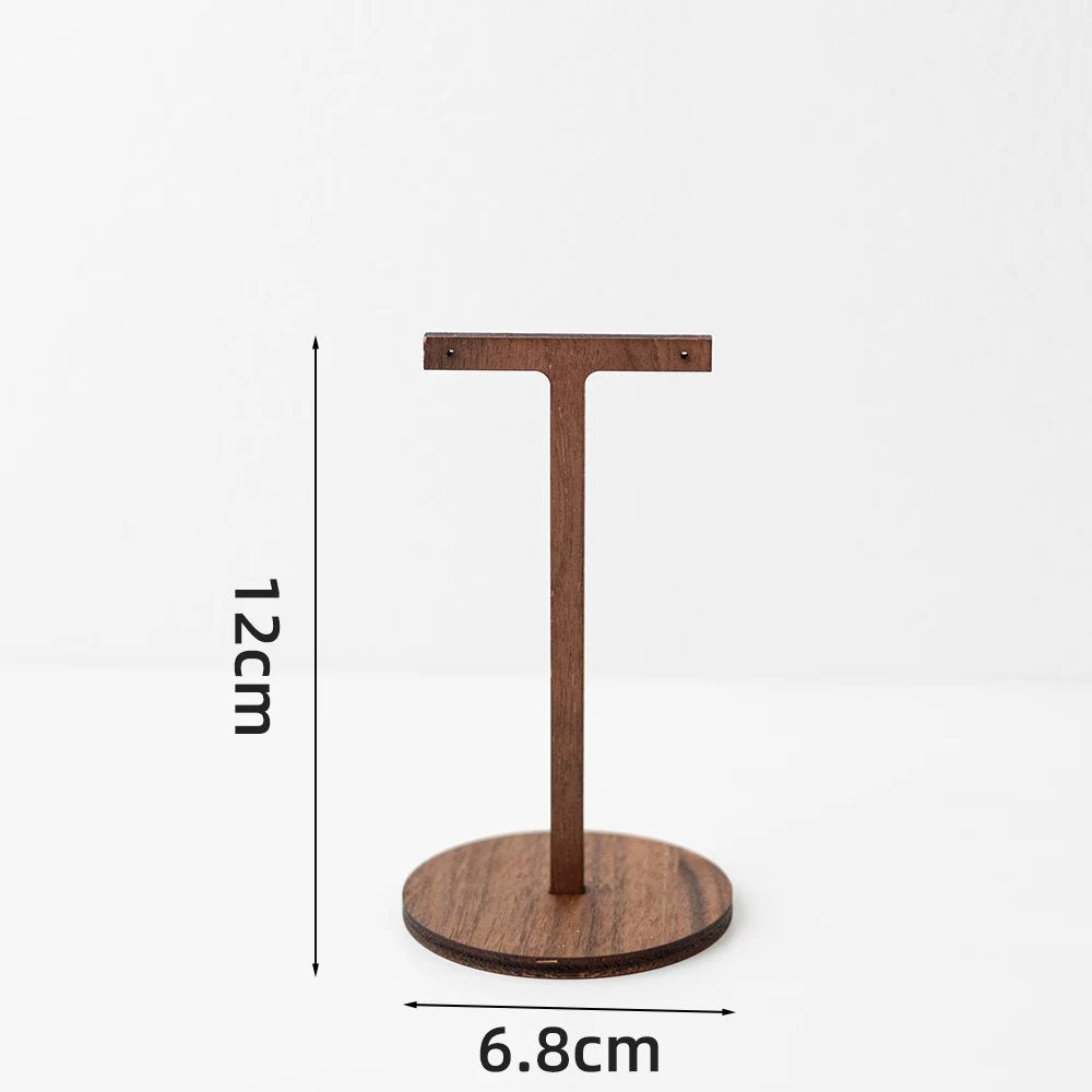 Walnut Honeycomb Earring Display Stand - Solid Wood Jewelry Organizer - Retro Photography Props & Home Decor Ornaments