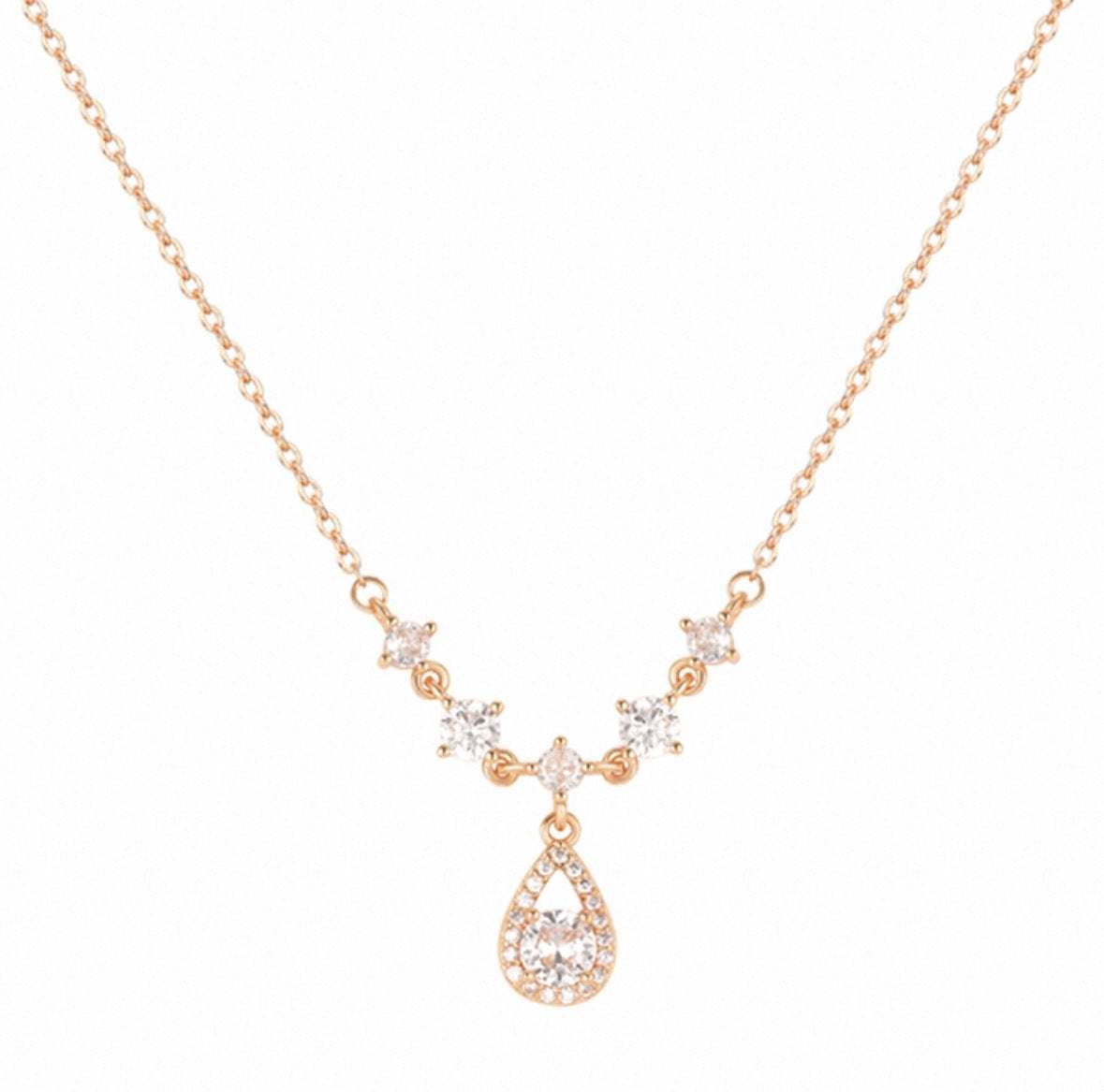 S925 Sterling Silver Moissanite Water Drop Necklace – D-Color VVS1 Lab Diamond Pear Pendant, French Light Luxury High-End Clavicle Chain for Women