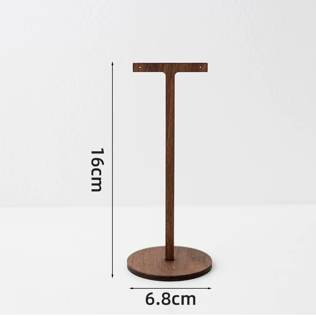 Walnut Honeycomb Earring Display Stand - Solid Wood Jewelry Organizer - Retro Photography Props & Home Decor Ornaments