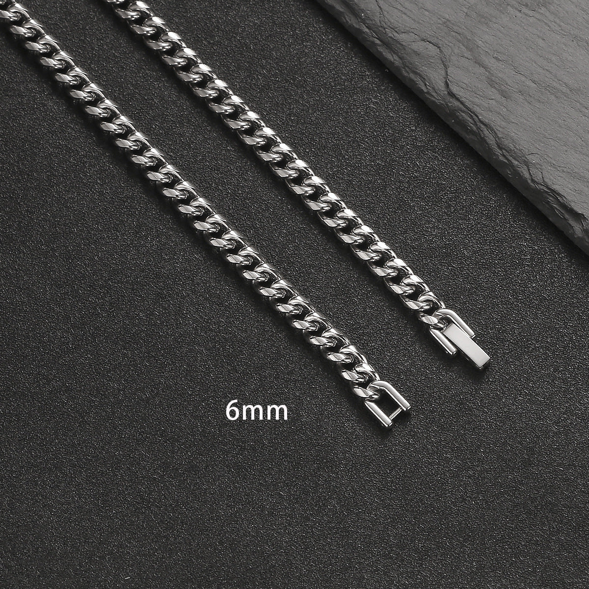 Heavyweight Titanium Steel Cuban Link Necklace – 360° Round Grinding Tightly Encrypted Chain, Hip-Hop Streetwear Jewelry with Industrial Security Buckle for Men
