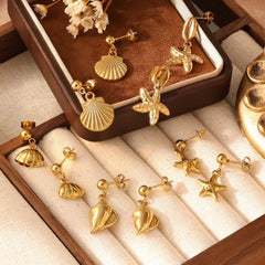 New Chinese Style Retro Gold Pendants - Stainless Steel Exquisite Charms for DIY Necklaces, Bracelets & Earrings - High-End Oriental Jewelry Accessories