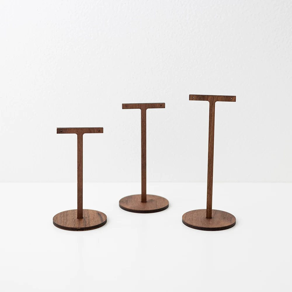 Walnut Honeycomb Earring Display Stand - Solid Wood Jewelry Organizer - Retro Photography Props & Home Decor Ornaments