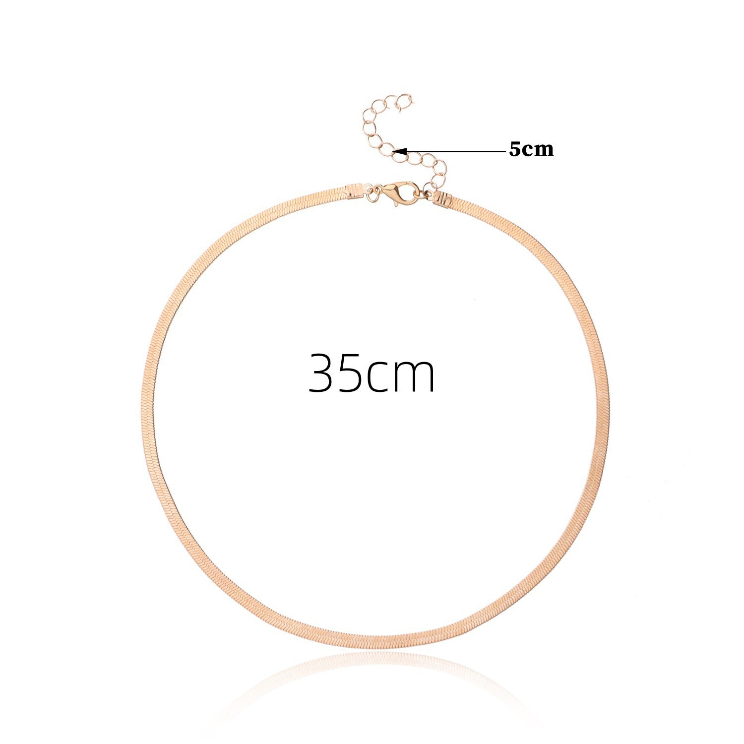 Double-Layer Liquid Gold Snake Bone Necklace – European & American Ins Style Herringbone Chain, Minimalist Niche Design Stacked Clavicle Chain for Women