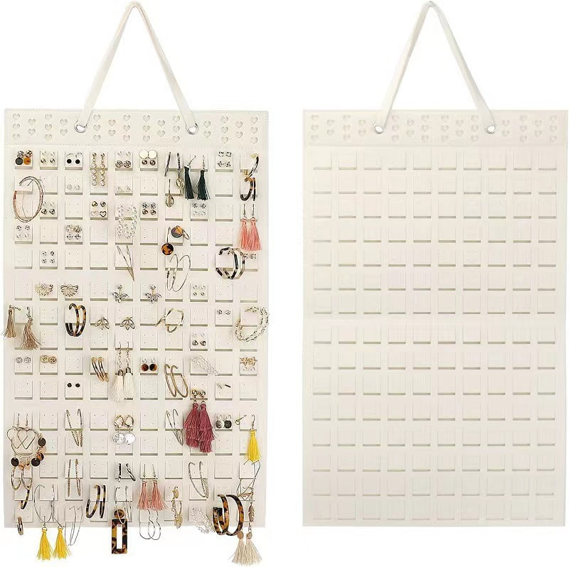 Hanging Wall Jewelry Organizer – Large Capacity Felt Earring Storage Bag & Display Board for Studs, Hoops, and Dangle Earrings