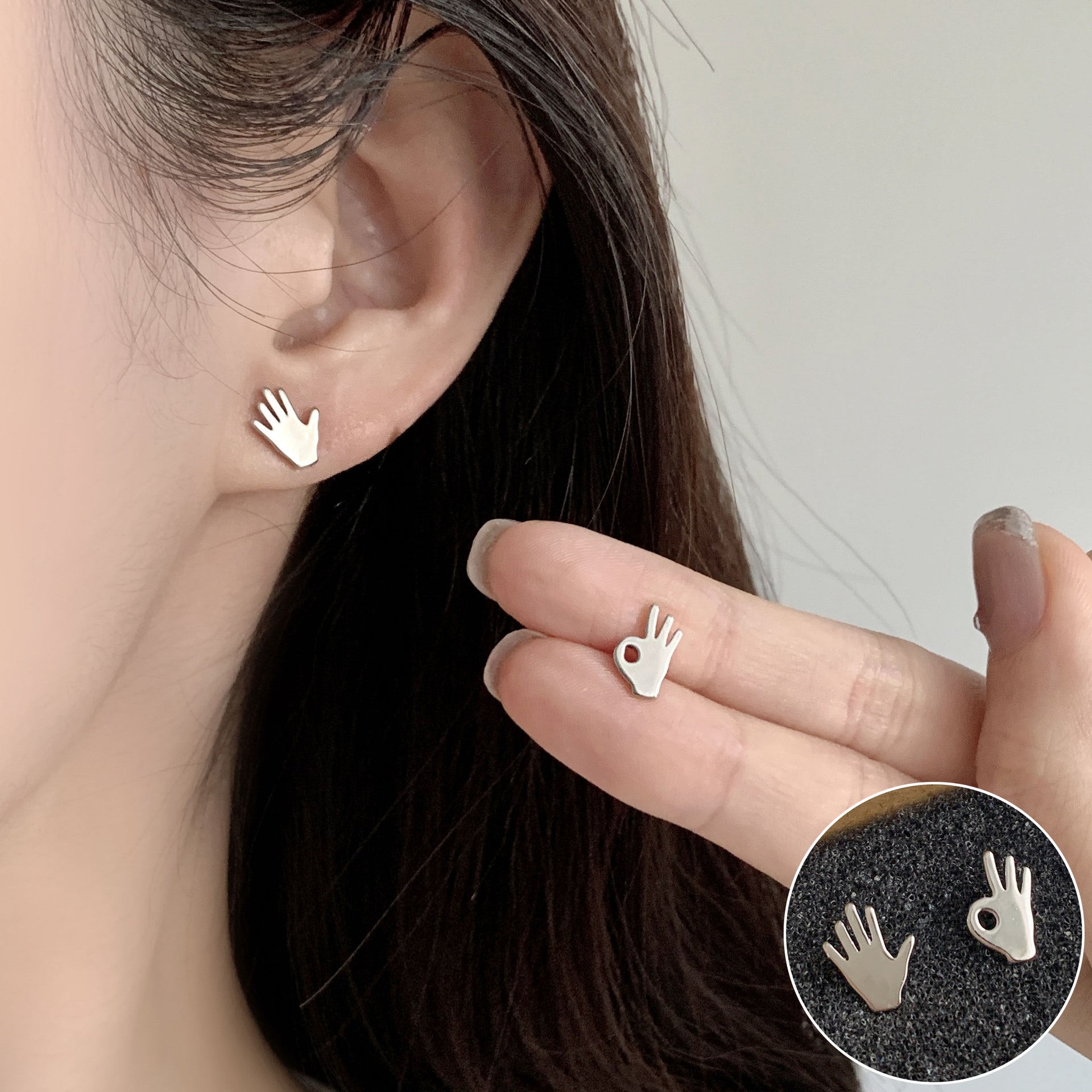 French Retro Gold Hoop Earrings - S925 Silver Needle Minimalist Thick Hoops - 18K Gold Plated Niche Design High-End Earrings for Women