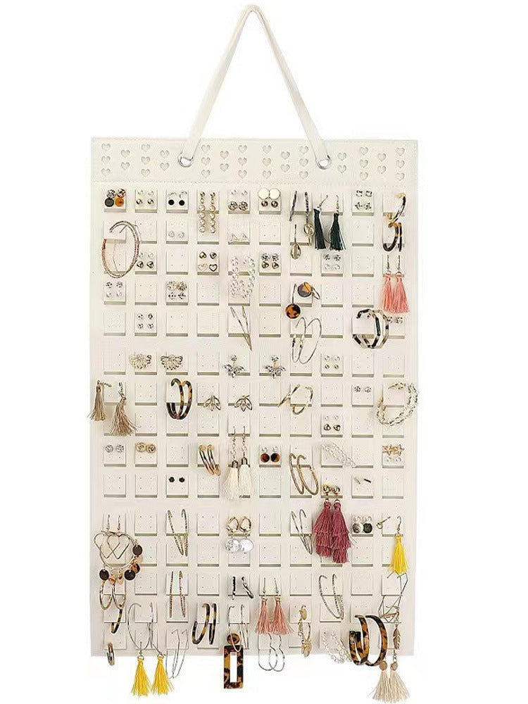 Hanging Wall Jewelry Organizer – Large Capacity Felt Earring Storage Bag & Display Board for Studs, Hoops, and Dangle Earrings