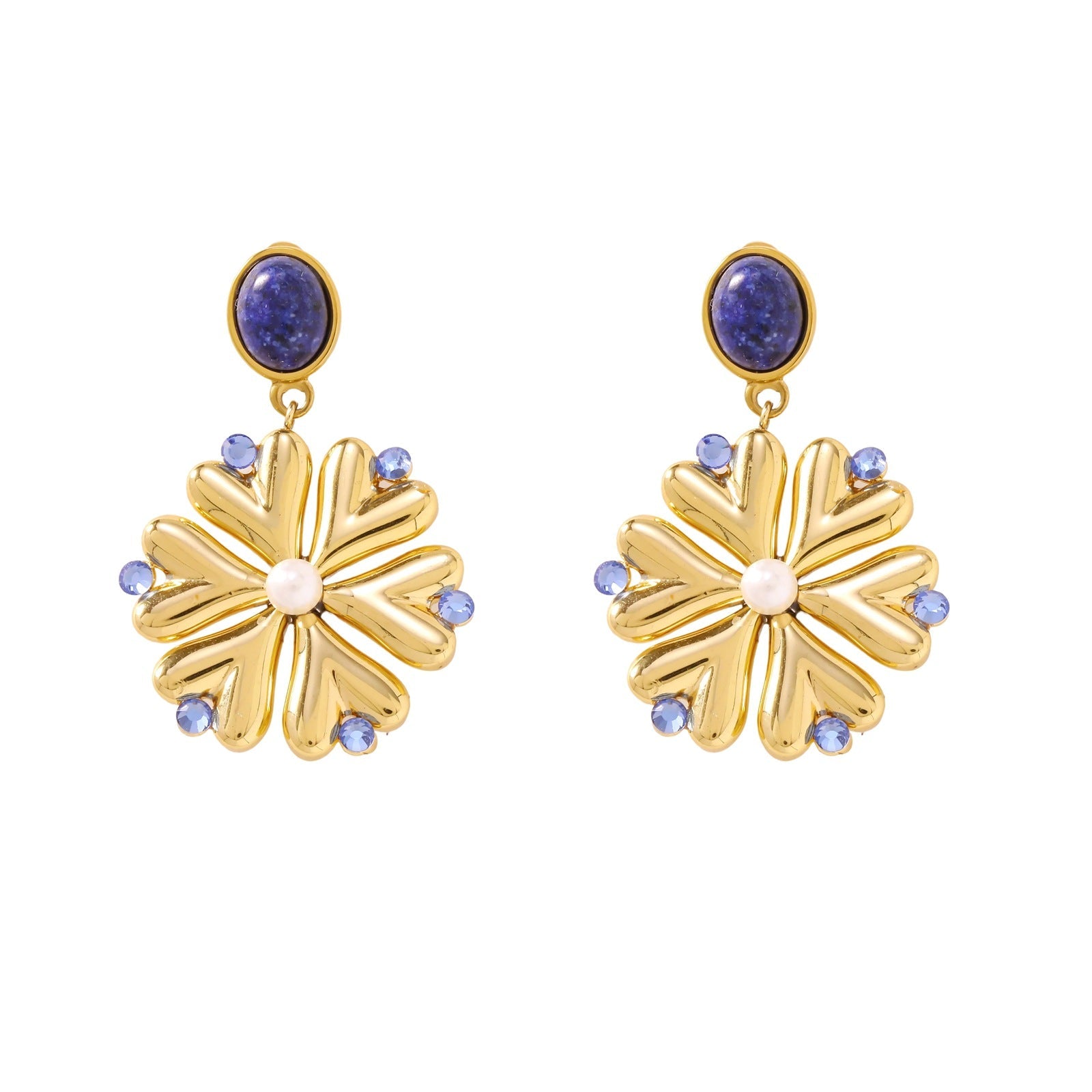 Pearl Firework Stud Earrings - S925 Silver Needle Japanese & Korean Style Micro-Encrusted Zircon Earrings - High-End Light Luxury Floral Jewelry