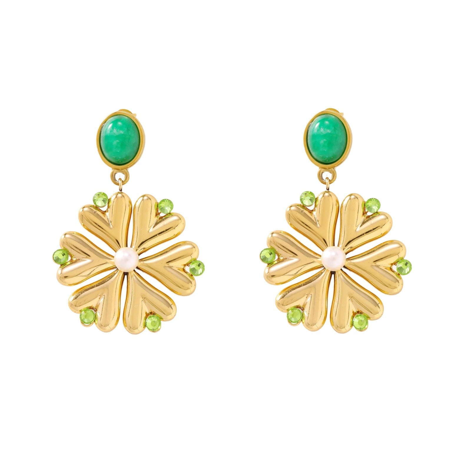 Pearl Firework Stud Earrings - S925 Silver Needle Japanese & Korean Style Micro-Encrusted Zircon Earrings - High-End Light Luxury Floral Jewelry