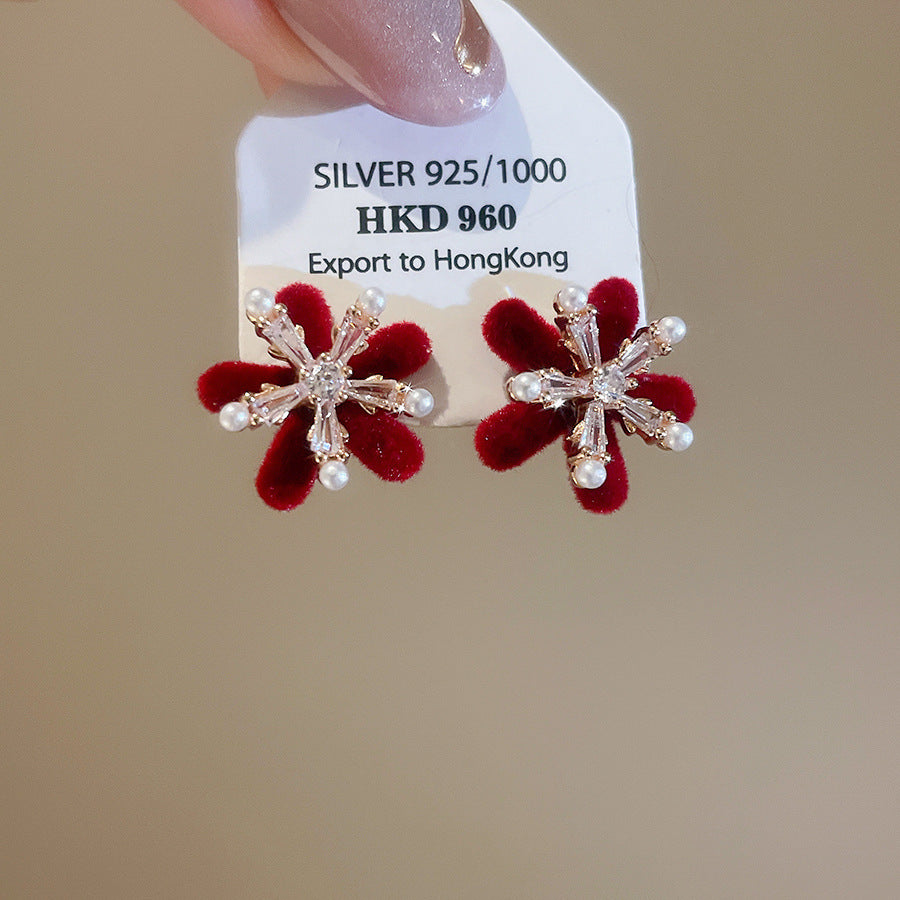 Starburst Enamel Drop Earrings - S925 Silver Needle Fireworks Statement Earrings - Vintage Gold Plated Geometric Jewelry for Women