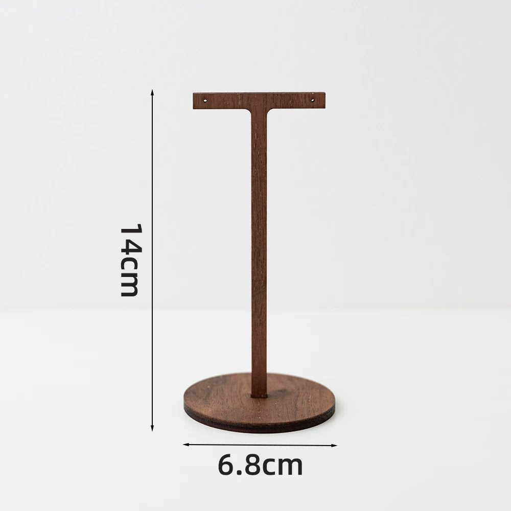 Walnut Honeycomb Earring Display Stand - Solid Wood Jewelry Organizer - Retro Photography Props & Home Decor Ornaments