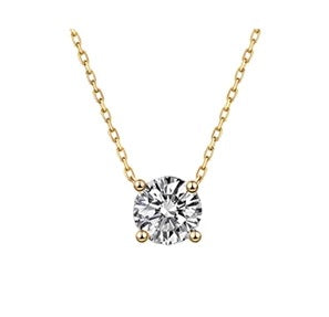 1ct Moissanite Solitaire Necklace – S925 Sterling Silver 4-Prong Pendant Clavicle Chain for Women
