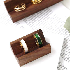 Cross-Border Hot Selling Walnut Ring Rack Earrings Ring Storage Rack Jewelry Display Rack Jewelry Photography Props